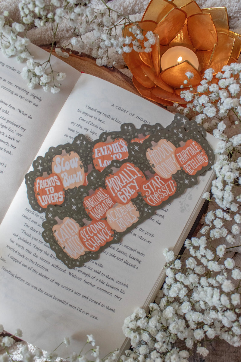 Book Trope Pumpkin Patch Die-Cut Bookmark