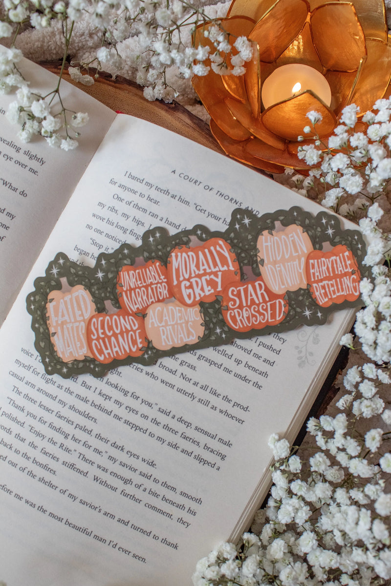 Book Trope Pumpkin Patch Die-Cut Bookmark
