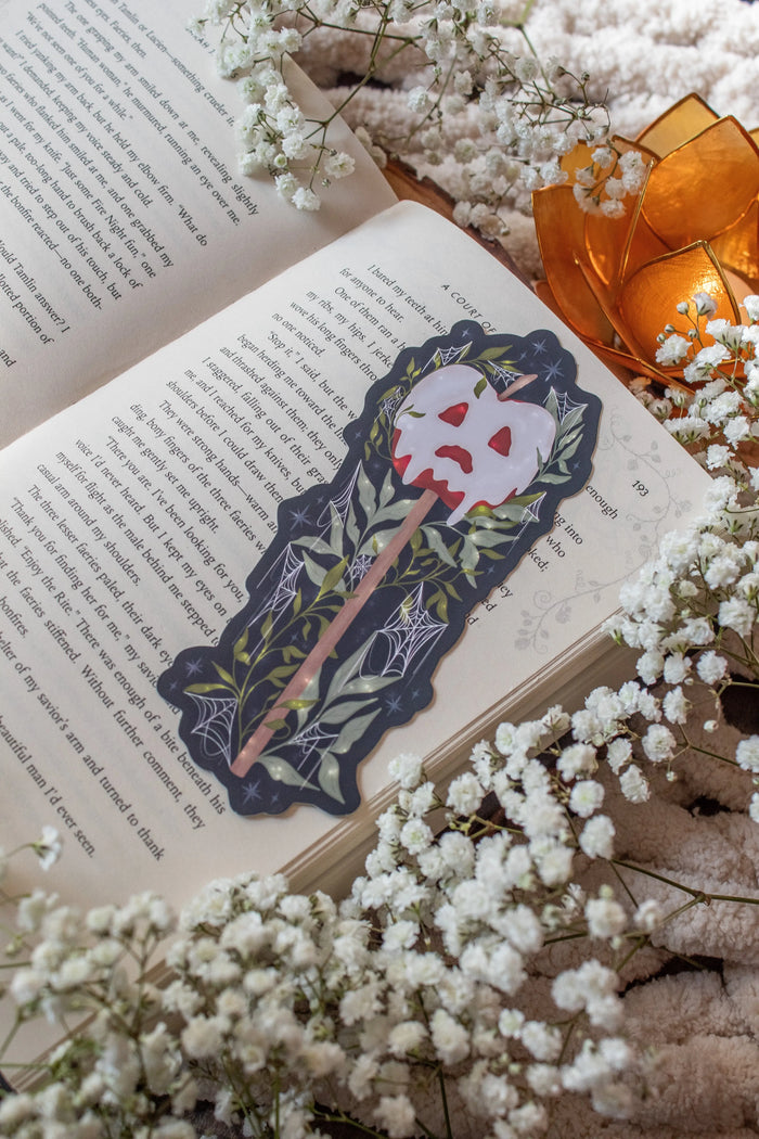 Ghostly Fairytale Apple Die-Cut Bookmark