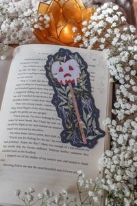 Ghostly Fairytale Apple Die-Cut Bookmark