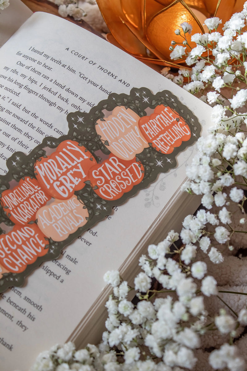 Book Trope Pumpkin Patch Die-Cut Bookmark