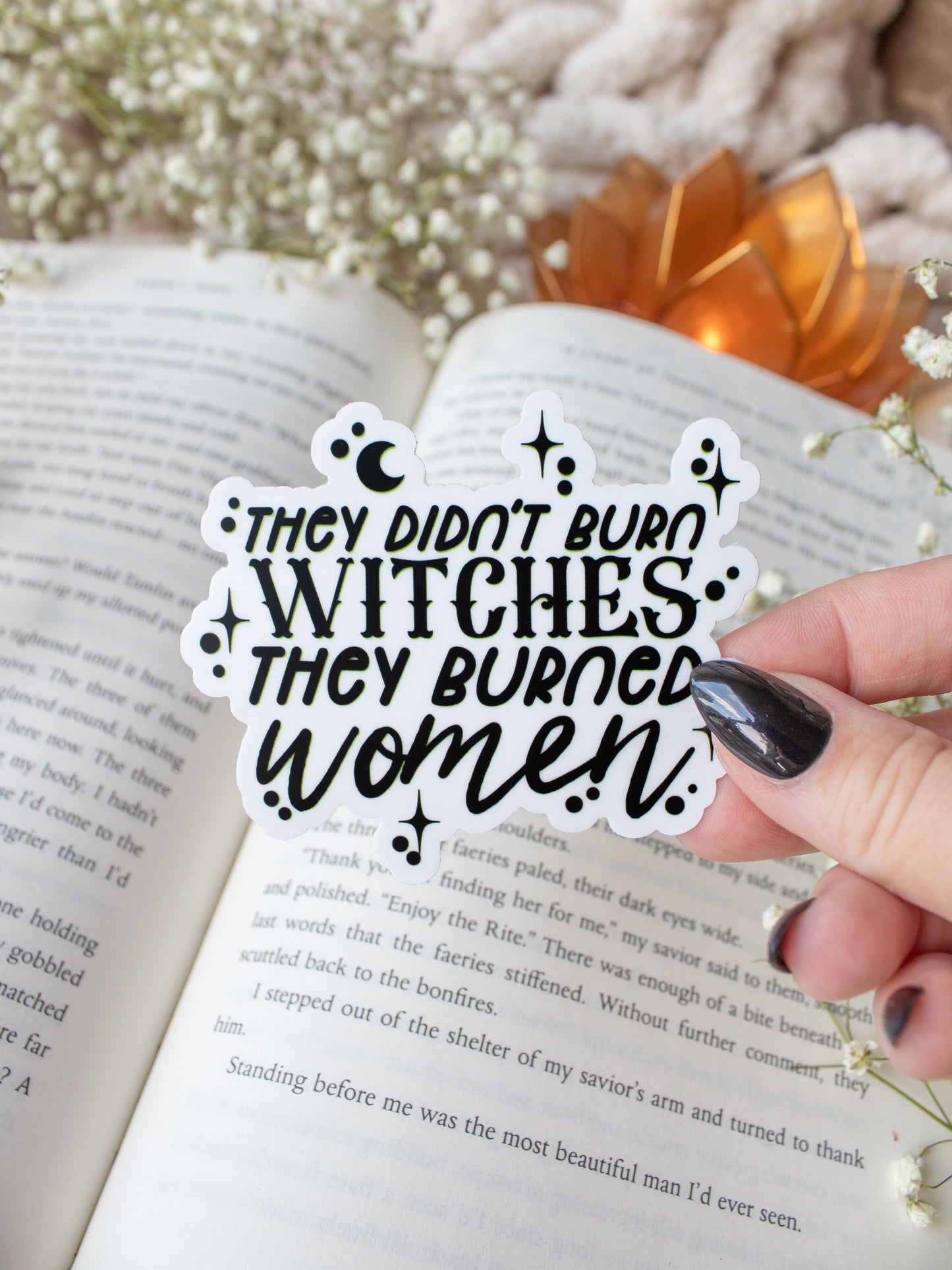 They Didn’t Burn Witches They Burned Women Waterproof Vinyl Sticker | 3”