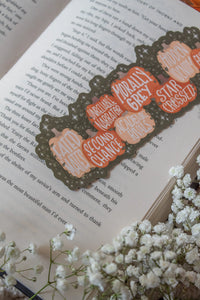 Book Trope Pumpkin Patch Die-Cut Bookmark