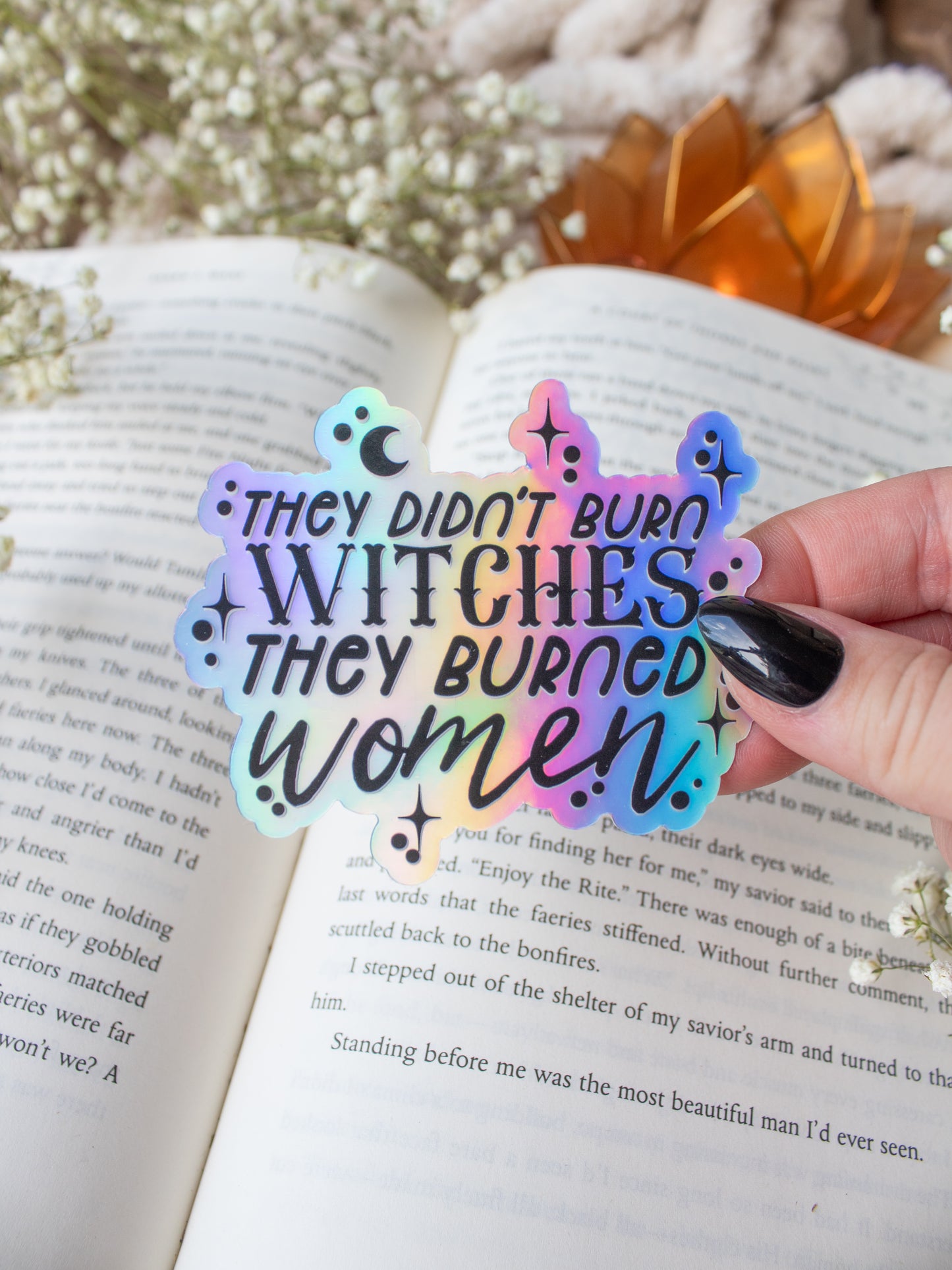 They Didn’t Burn Witches They Burned Women Waterproof Vinyl Sticker | 3”