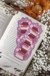 Valentines Day Bookstack Die-Cut Bookmark
