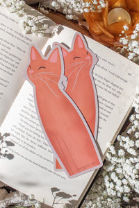 Orange Kitty Cat Die-Cut Bookmark