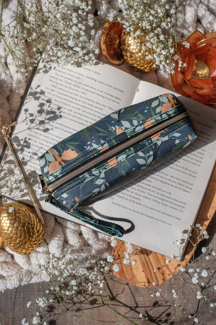 Bookish Cosmetic / Pencil Pouch Zip Bag | Fourth Wing Tairn & Andarna