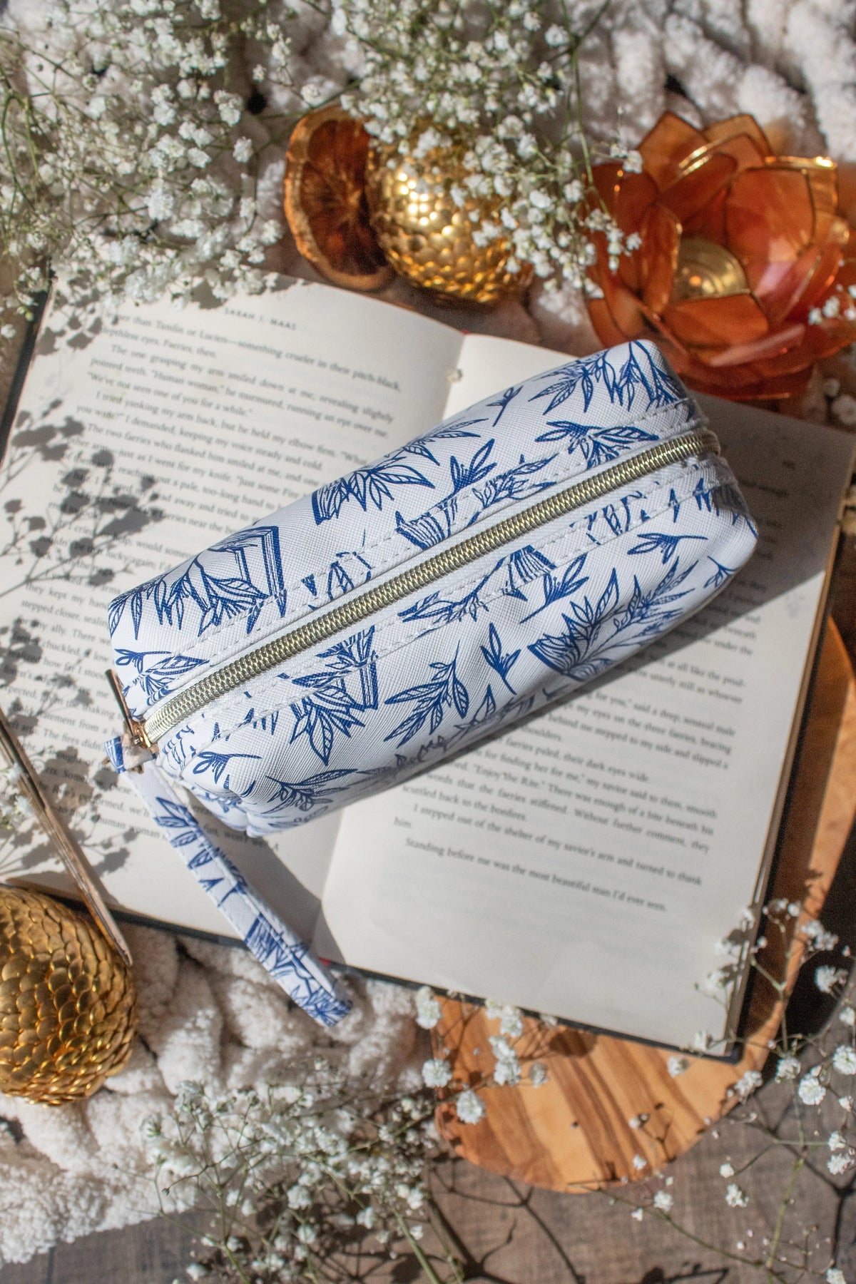 Bookish Cosmetic / Pencil Pouch Zip Bag | Porcelain Books