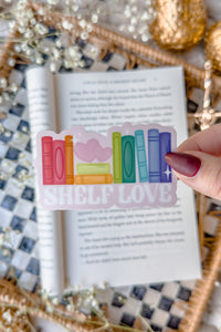 Rainbow Shelf Love Waterproof Vinyl Sticker