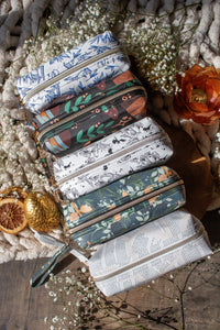 Bookish Cosmetic / Pencil Pouch Zip Bag | Porcelain Books