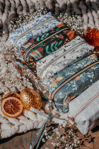 Bookish Cosmetic / Pencil Pouch Zip Bag | Fourth Wing Tairn & Andarna The Empyrean Series