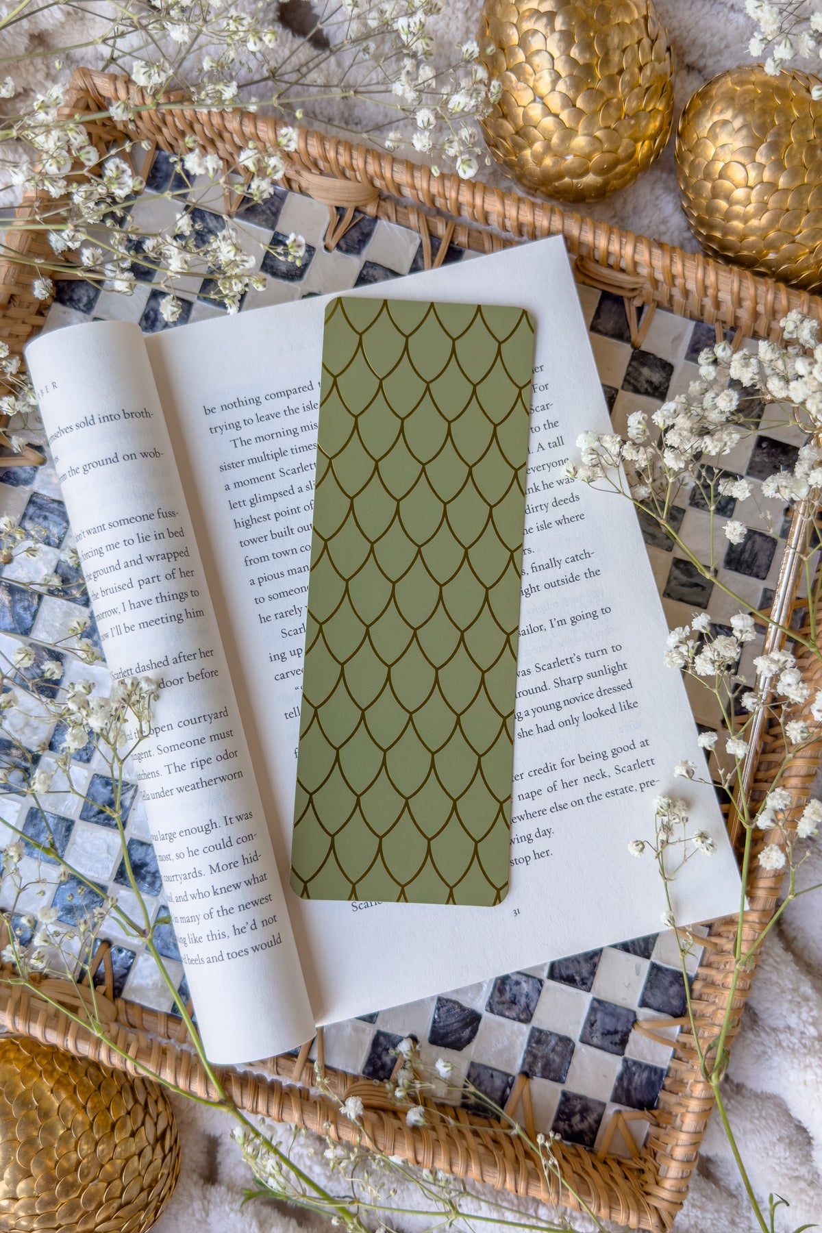 Green Dragon Scales Foil Bookmark