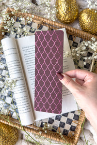 Maroon Dragon Scales Foil Bookmark