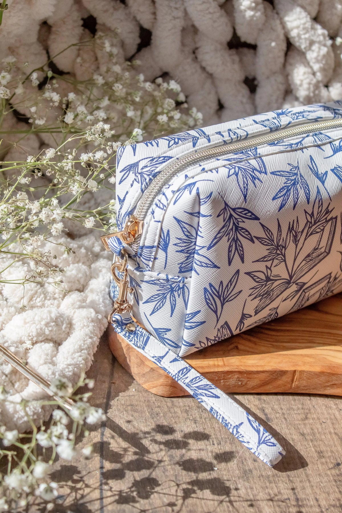 Bookish Cosmetic / Pencil Pouch Zip Bag | Porcelain Books