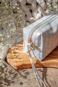 Bookish Cosmetic / Pencil Pouch Zip Bag | Book Pages Book Pages