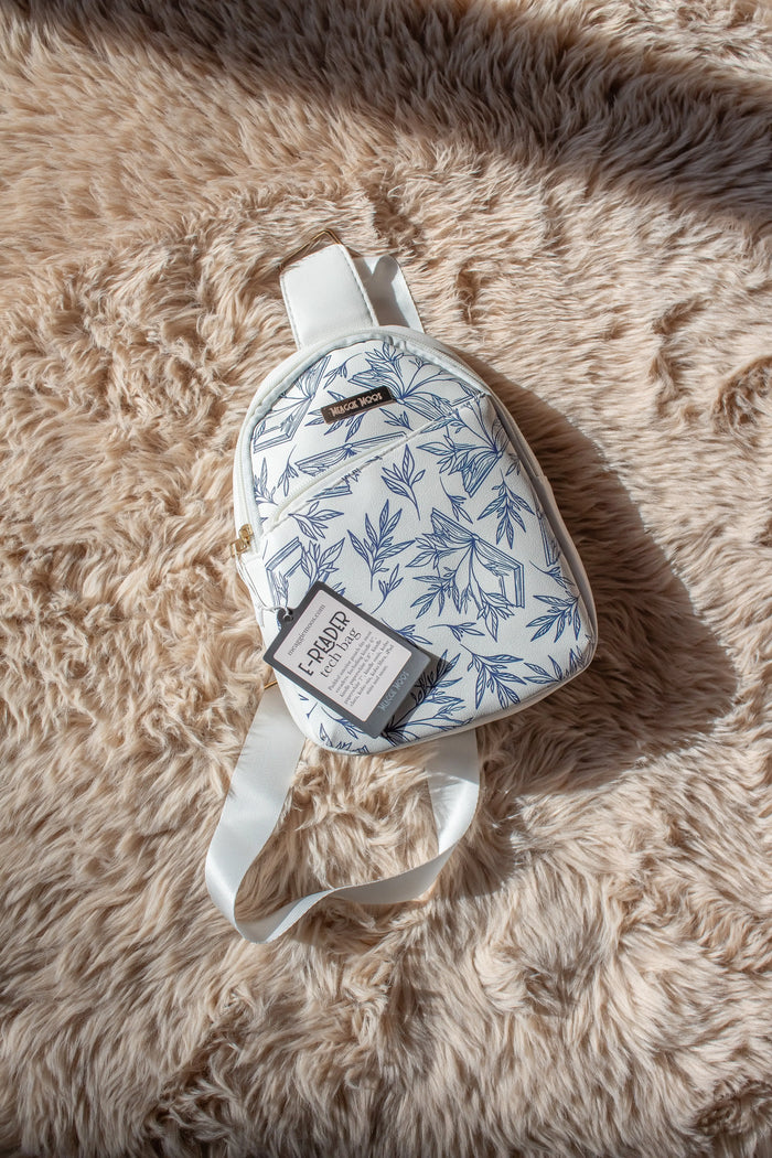 Porcelain Books E-Reader Crossbody Bag