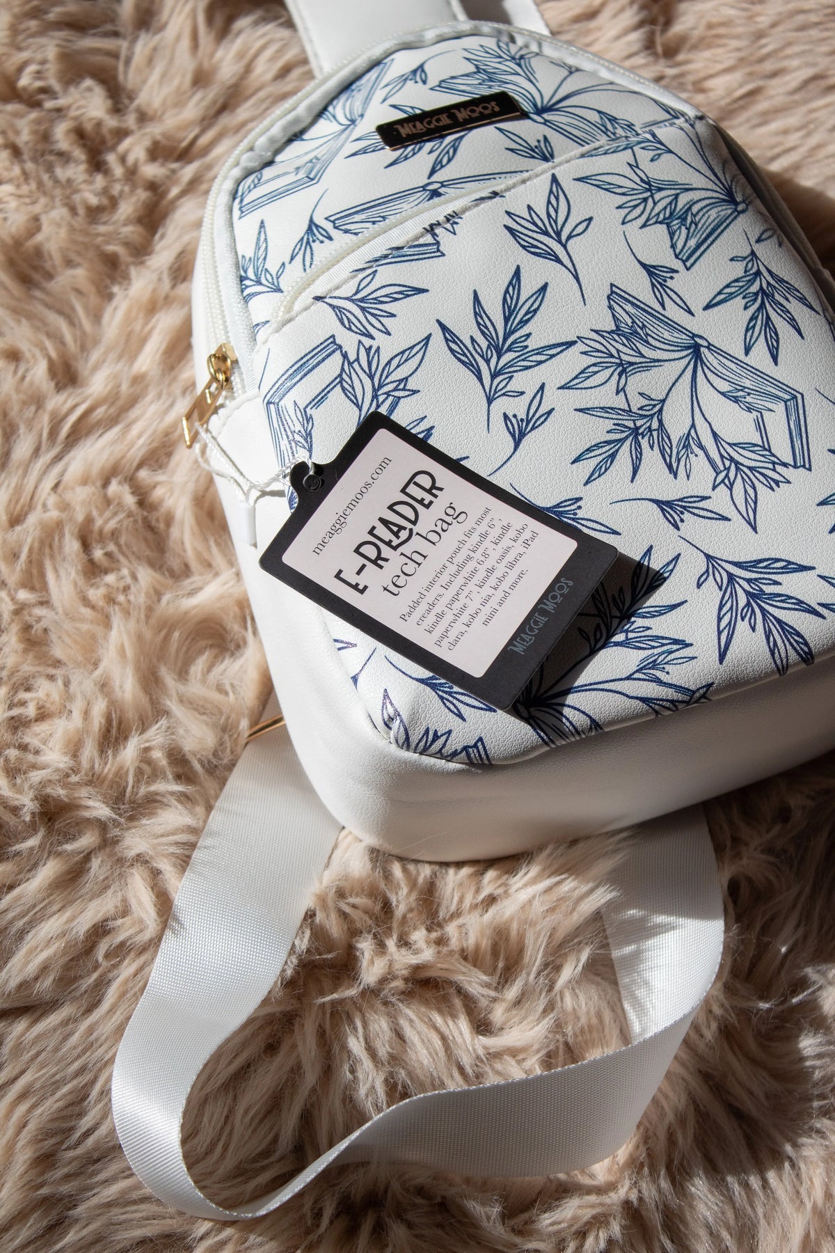 Porcelain Books E-Reader Crossbody Bag
