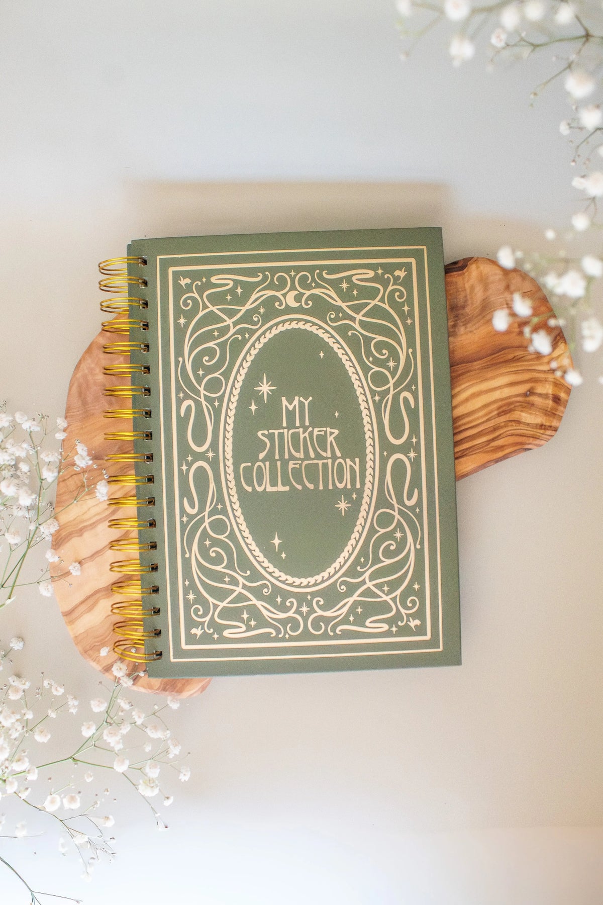 Art Nouveau Gold Foil Reusable Sticker Collecting Book