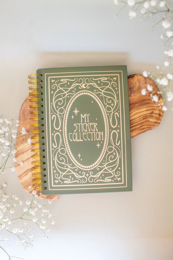 Art Nouveau Gold Foil Reusable Sticker Collecting Book