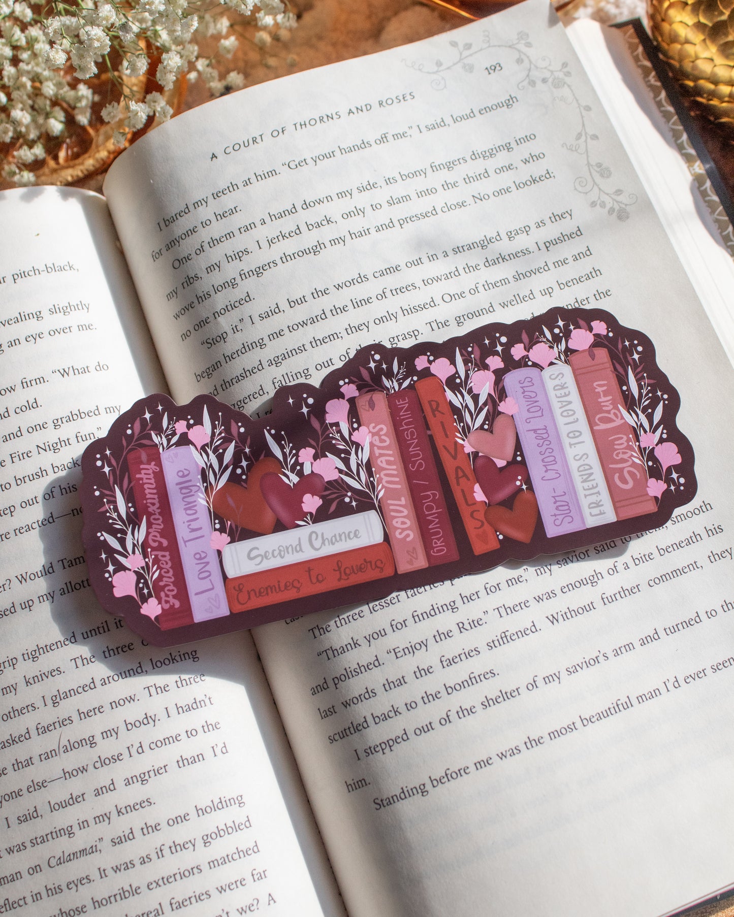 Romance Bookshelf Bookmark