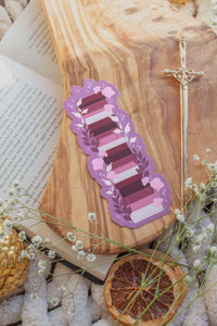 Valentines Day Bookstack Die-Cut Bookmark