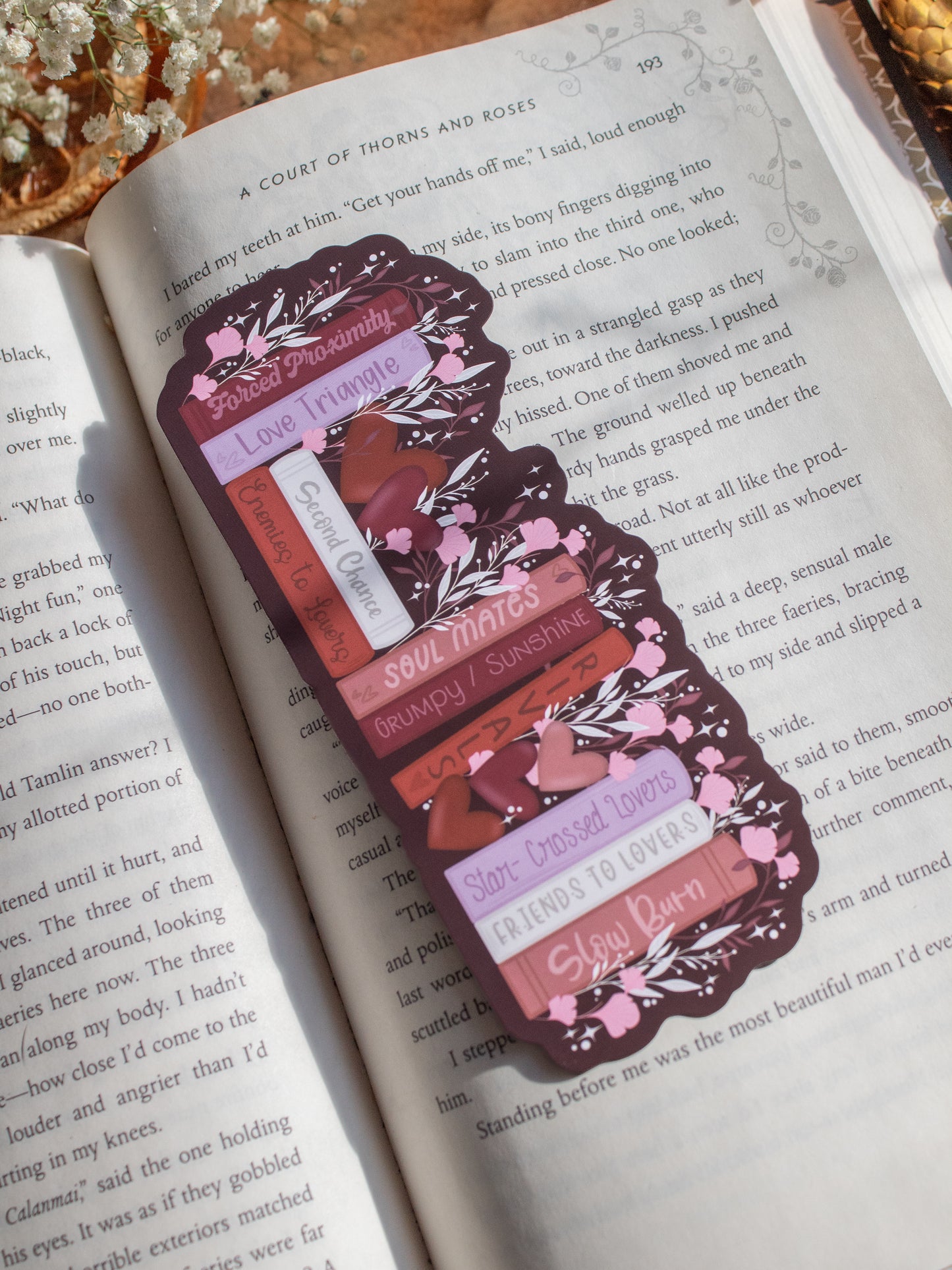 Romance Bookshelf Bookmark