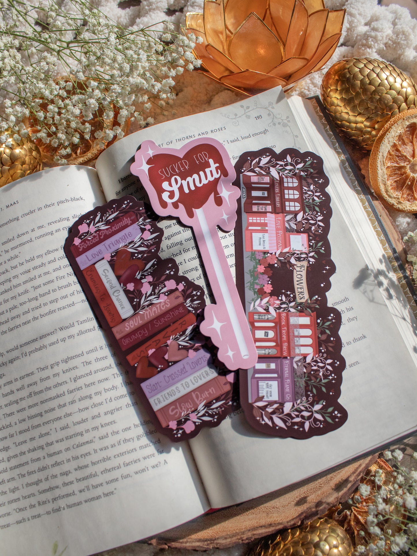 Romance Bookshelf Bookmark