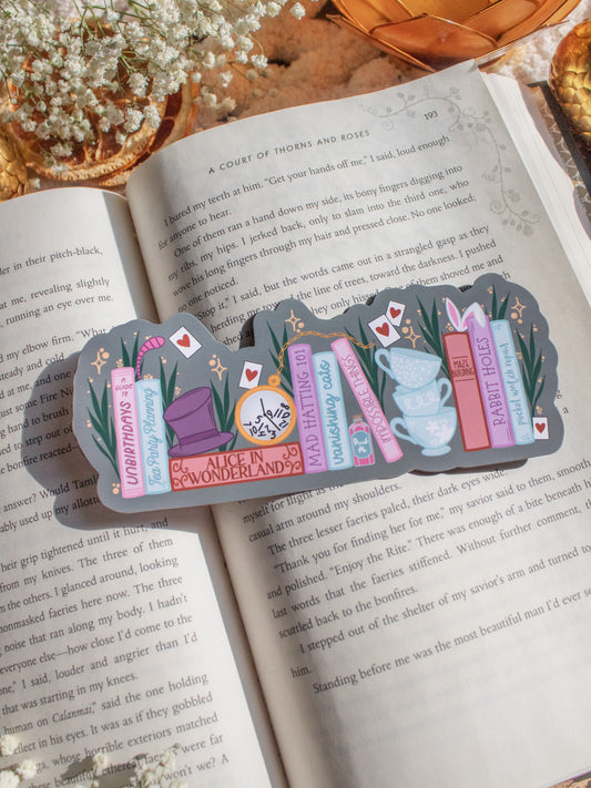 Wonderland Bookshelf Bookmark