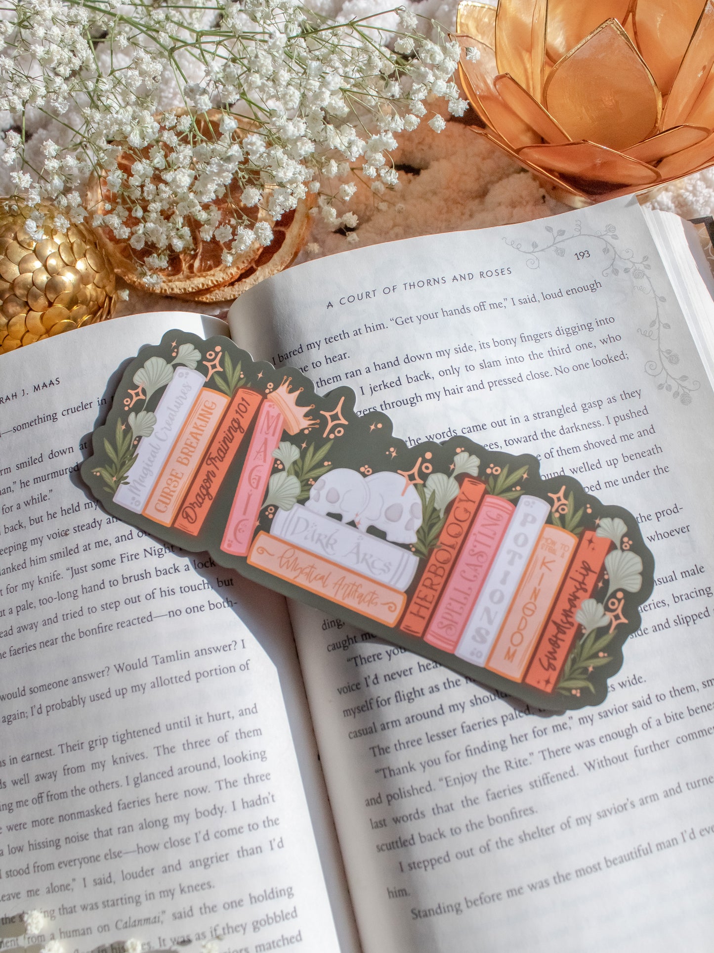 Cozy Fantasy Bookshelf Bookmark