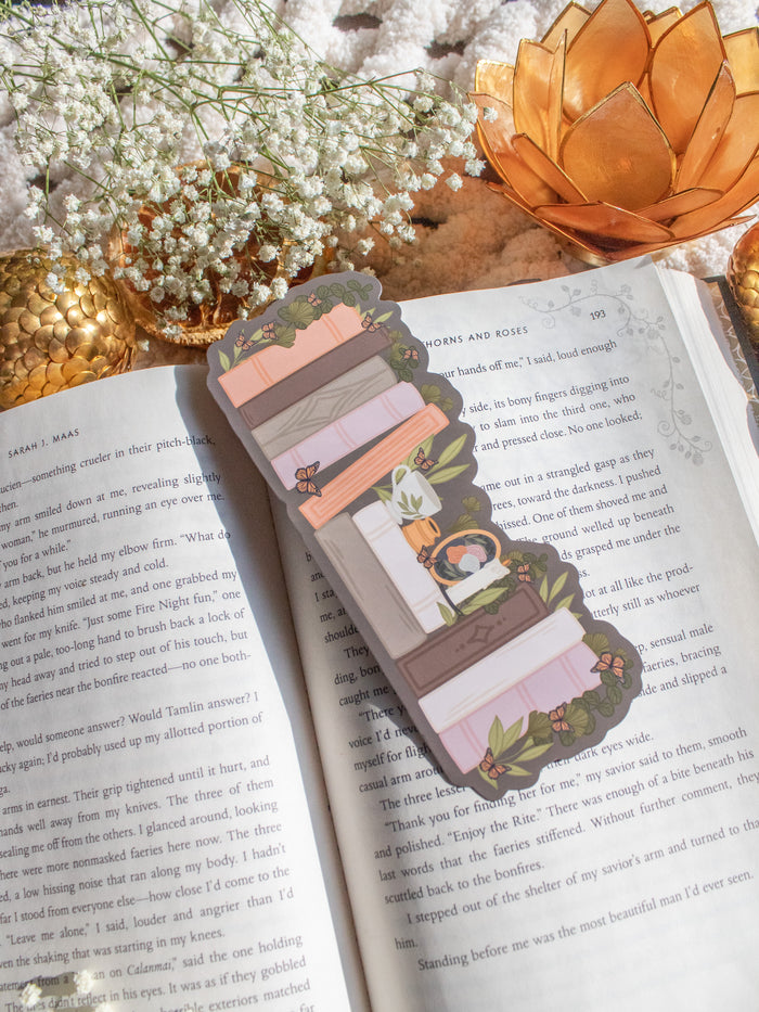 Light Academia Bookshelf Bookmark