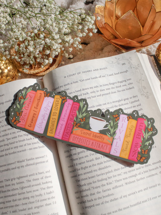 Summer Garden Book Trope Bookshelf Bookmark