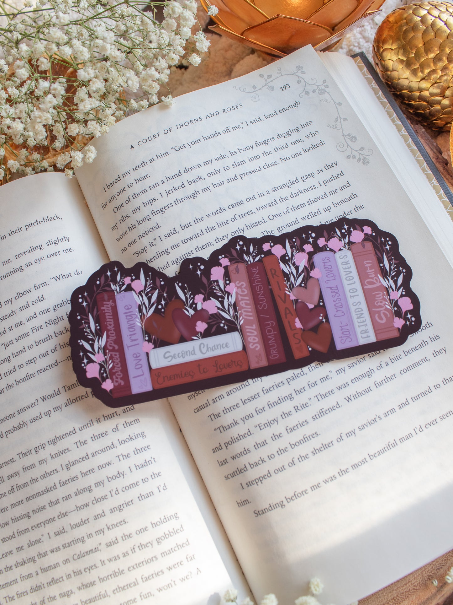 Romance Bookshelf Bookmark