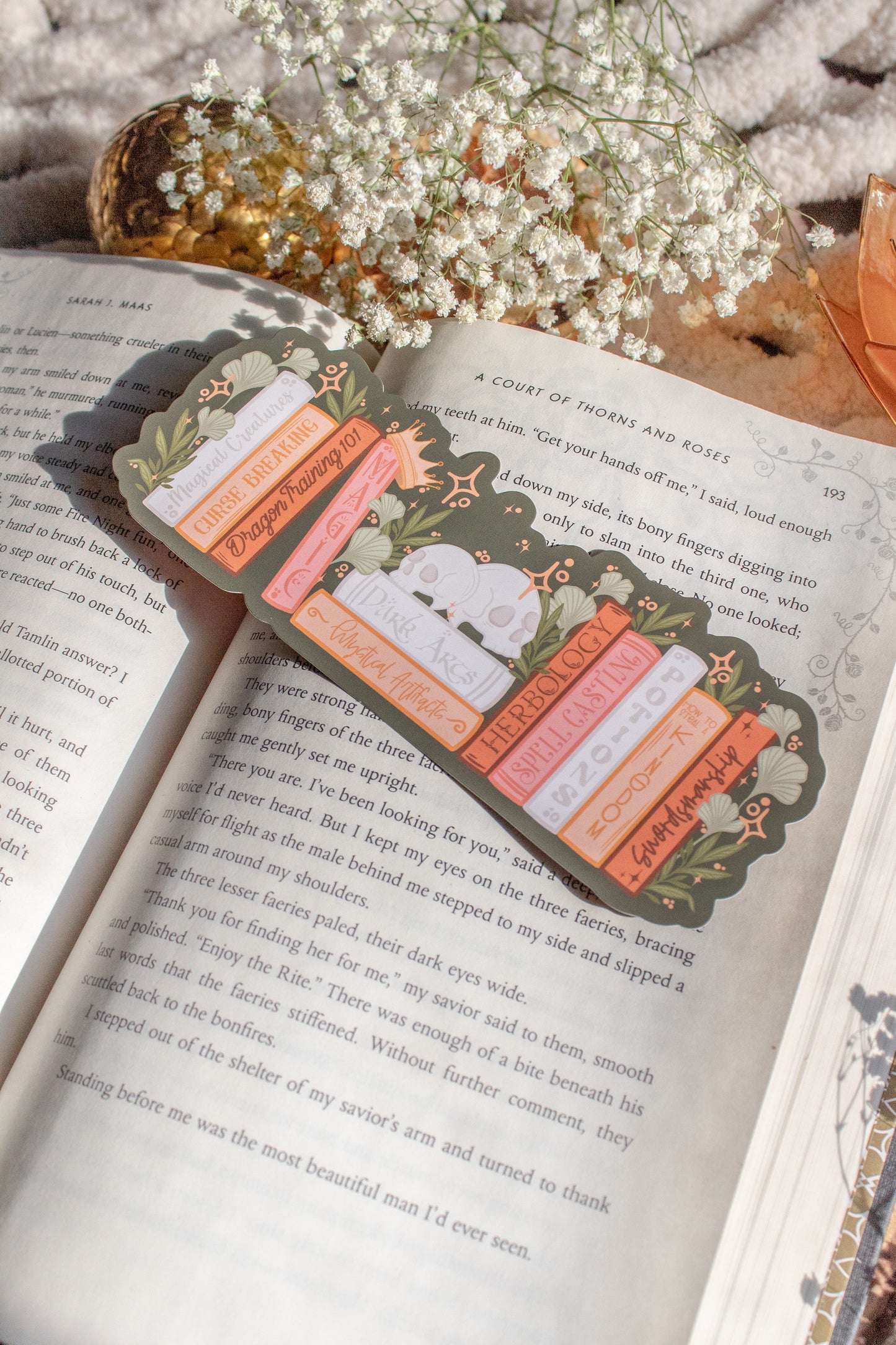 Cozy Fantasy Bookshelf Bookmark