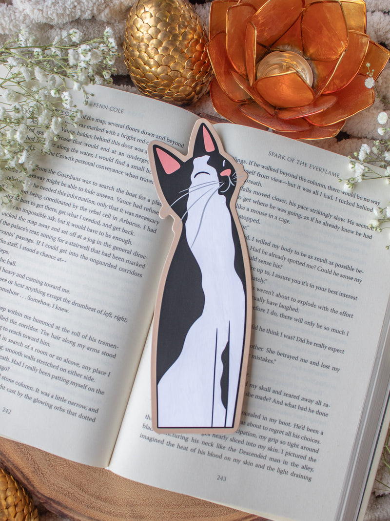Little Black & White Kitty Cat Die-Cut Bookmark