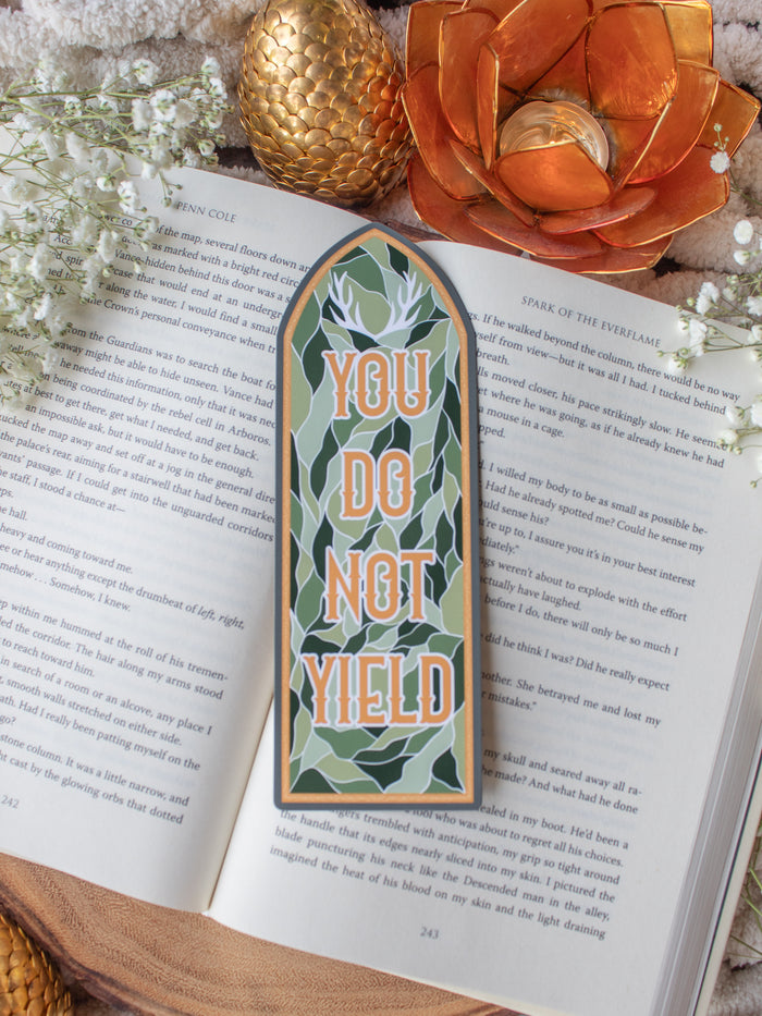 Throne of Glass You Do Not Yield Window Die-Cut Bookmark