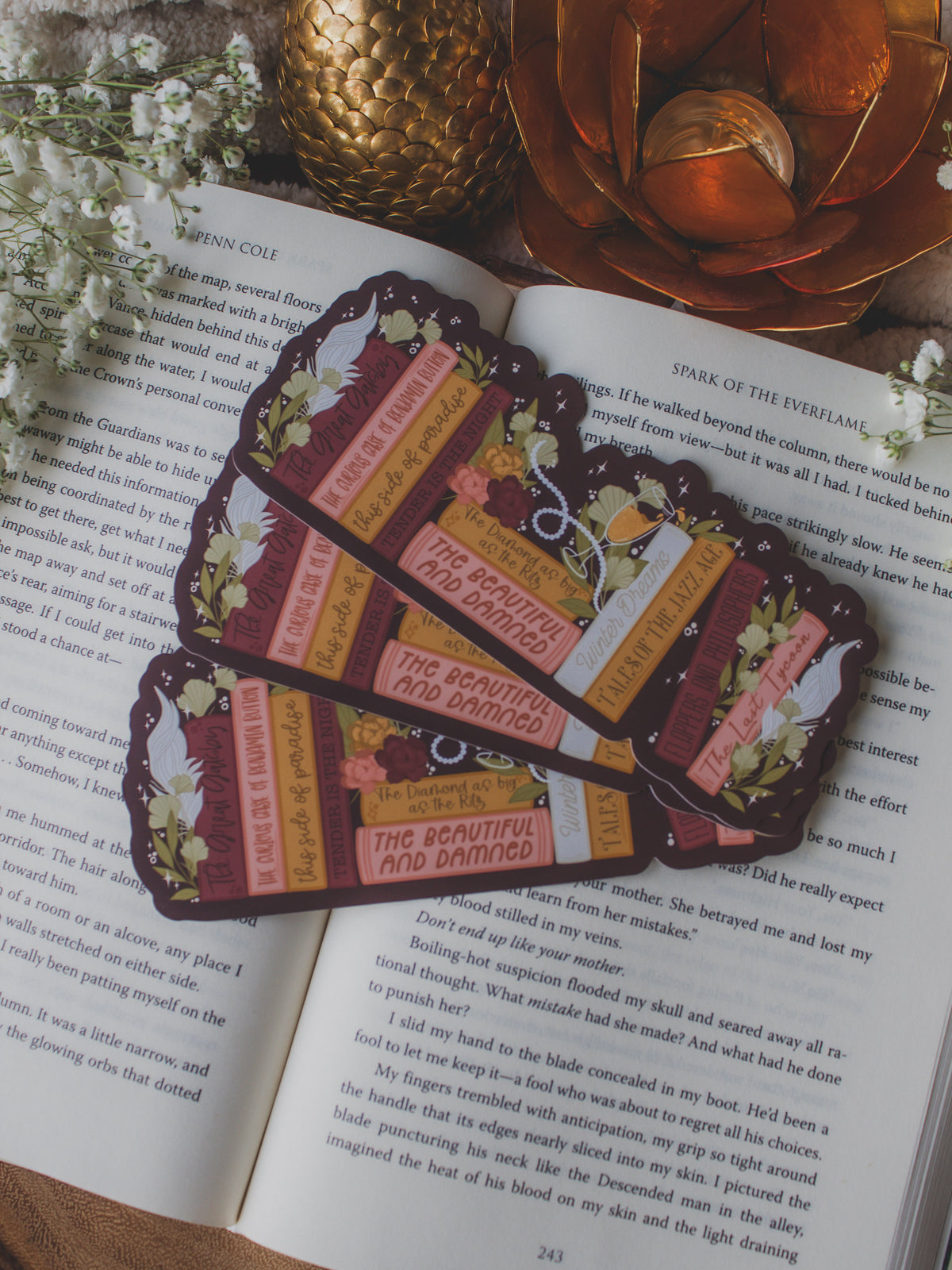 Fitzgerald Bookshelf Die-Cut Bookmark