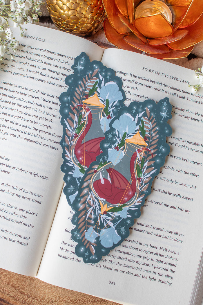 Winter Dragon Elixir Die-Cut Bookmark