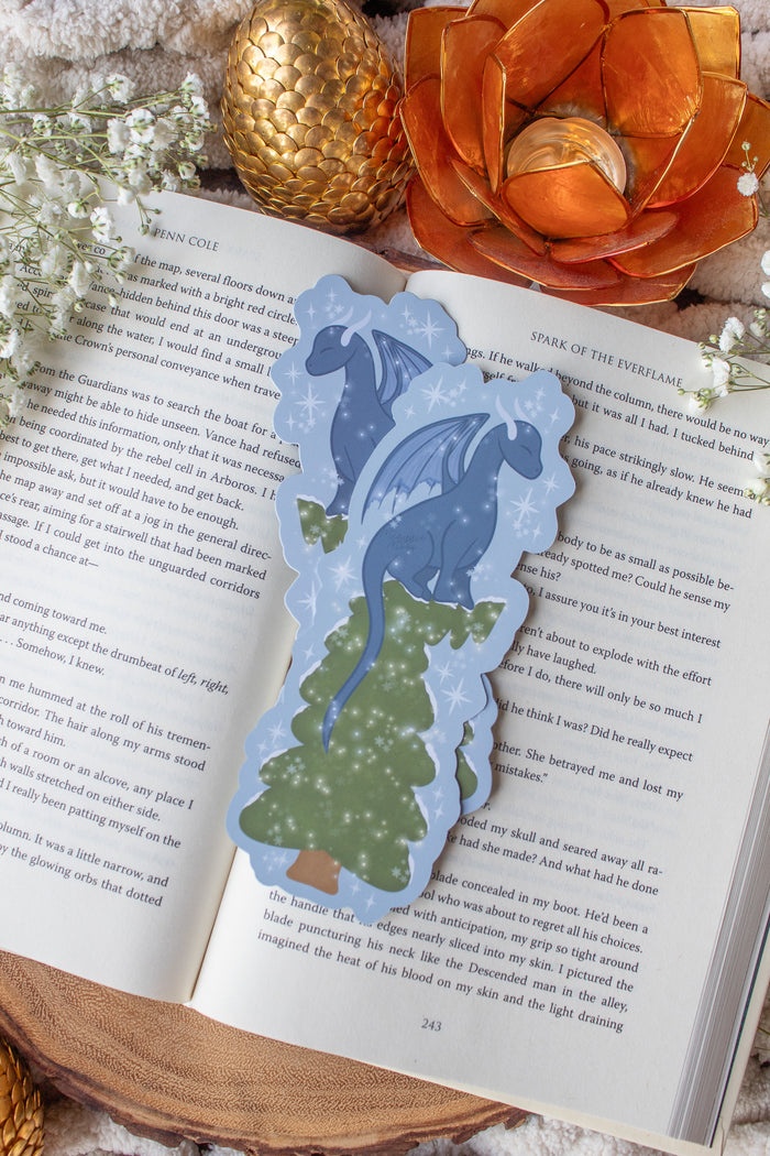 Evergreen Ice Dragon Die-Cut Bookmark