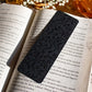 Black on Black UV Coated Bookmark | Floral Dragons