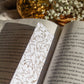 Gold Foil White Bookmark | Floral Dragons