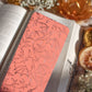 Rose Gold Foil Pink Bookmark | Floral Dragons