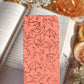 Rose Gold Foil Pink Bookmark | Floral Dragons