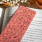 Rose Gold Foil Pink Bookmark | Floral Dragons