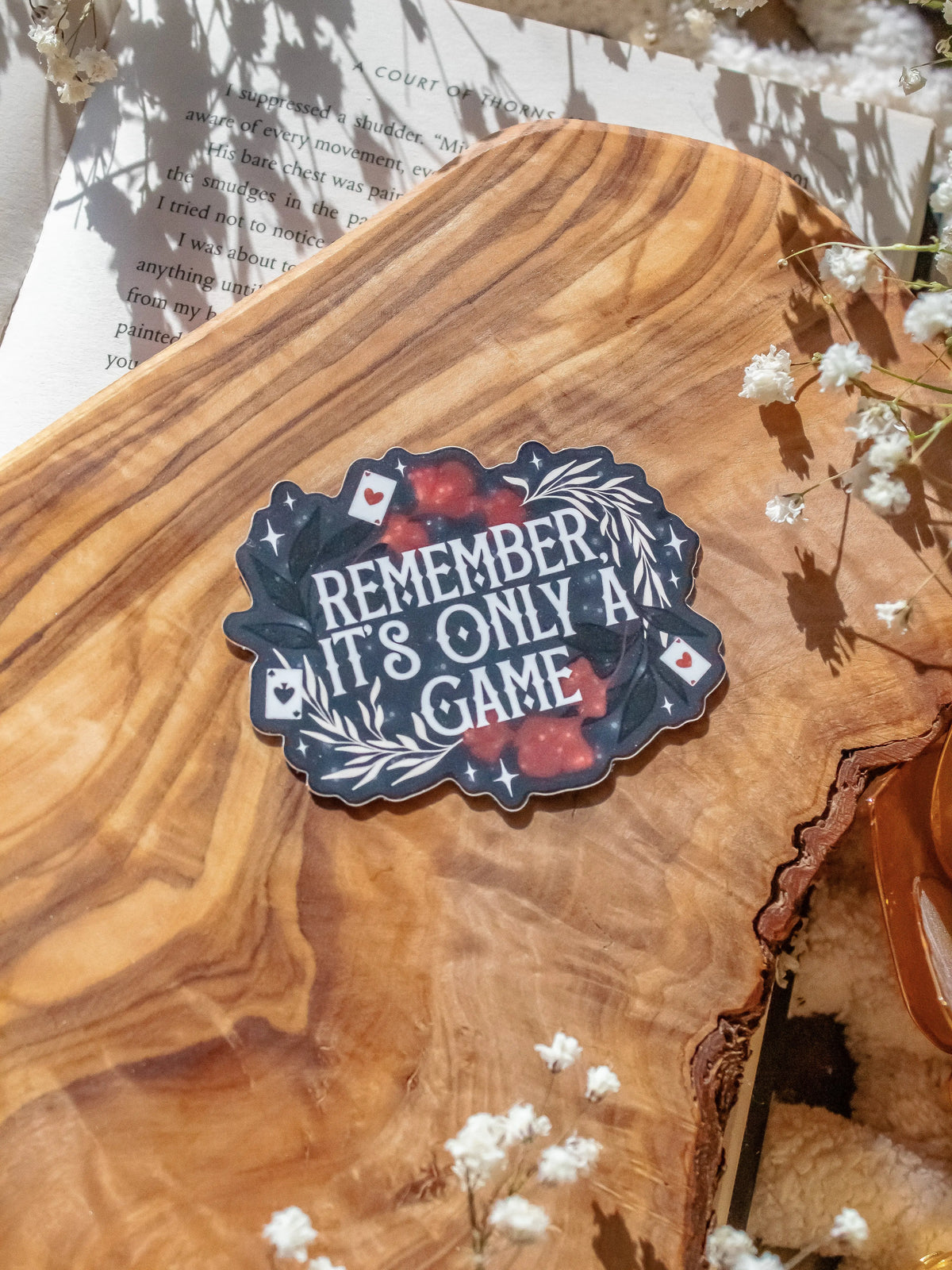 Caraval Remember It's Only A Game Waterproof Vinyl Sticker