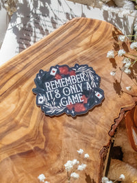 Caraval Remember It's Only A Game Waterproof Vinyl Sticker