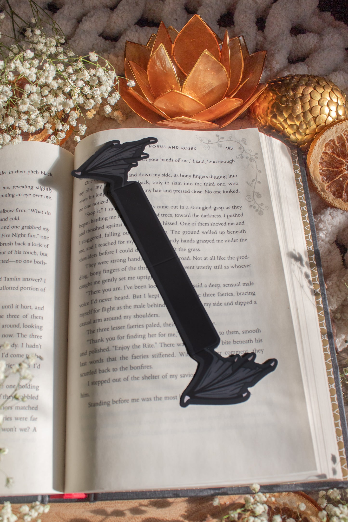 Black Dragon Wings 3D Bookmark