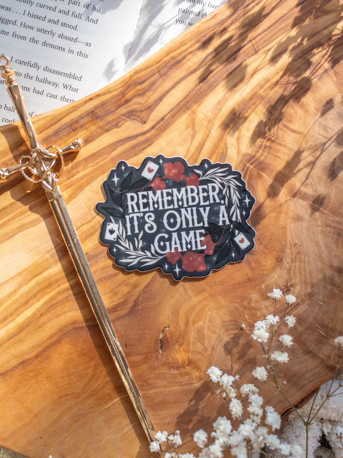 Caraval Remember It's Only A Game Waterproof Vinyl Sticker