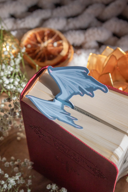 Baby Blue Dragon Wings 3D Bookmark