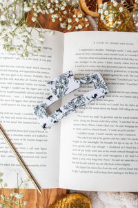 Bookish Hair Claw Clip | Ivory Swords