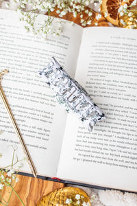 Bookish Hair Claw Clip | Ivory Swords